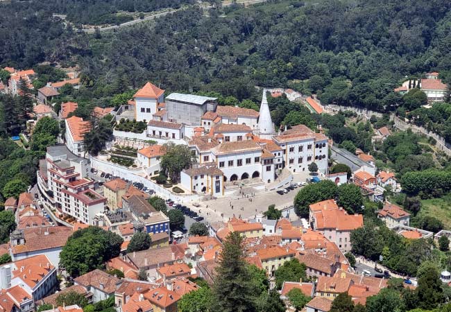 La vue sur Sintra depuis les remparts
