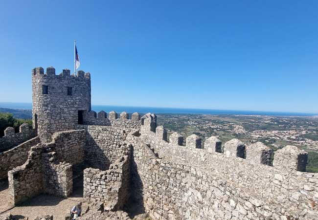 Il panorama sull’area di Sintra Castelo dos Mouros Sintra
