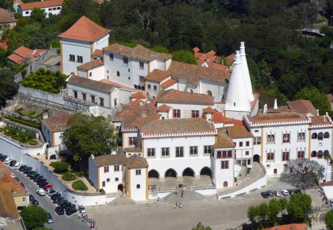 El exterior gótico del Palacio Nacional de Sintra